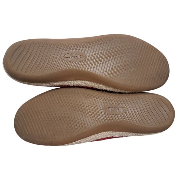 Clark's Collection Ultimate Comfort Espadrille Leather Suede Slip On Shoes Sz 9 - Picture 4 of 17